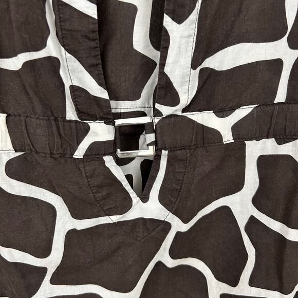 LandsEnd Women Swim Suit Cover Up Beach Vacation Pool Lounge Preppy Brown Medium - Picture 4 of 7